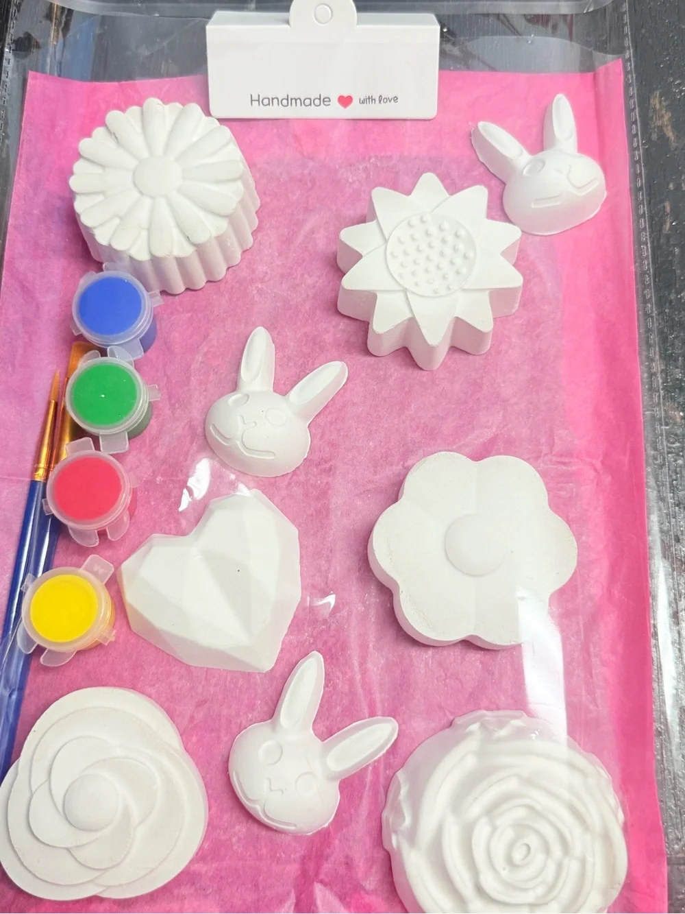 Handmade Paint-Your-Own Party Favor Kit — Pink